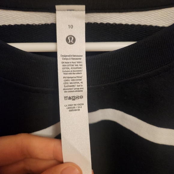 Lululemon Perfectly oversized cropped crew sweatshirt sz 10 women's NWT - Picture 3 of 6
